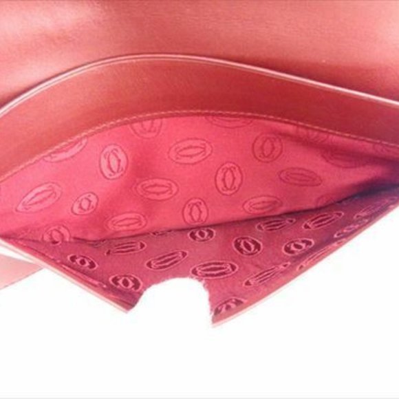 Cartier Wallet Purse Mastline Red Gold Woman unisex Authentic Used T7080 - Picture 6 of 8